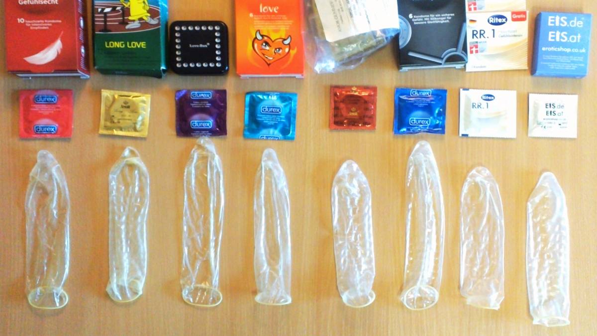 Different types of condoms