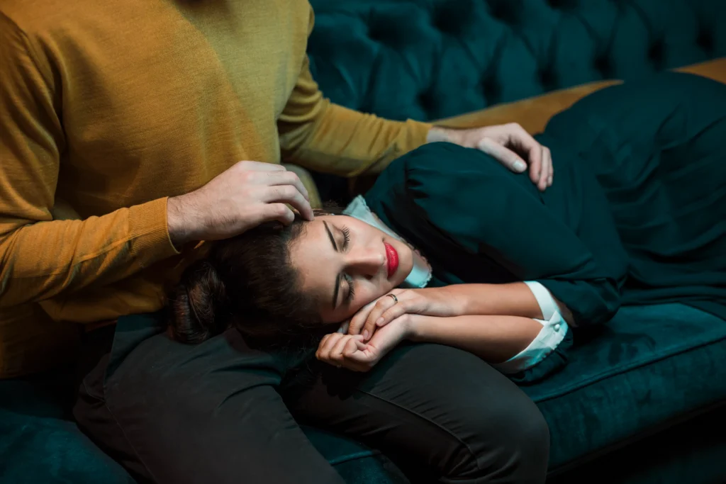 Sex Counseling services in Gurgaon 24 man embracing woman lying legs