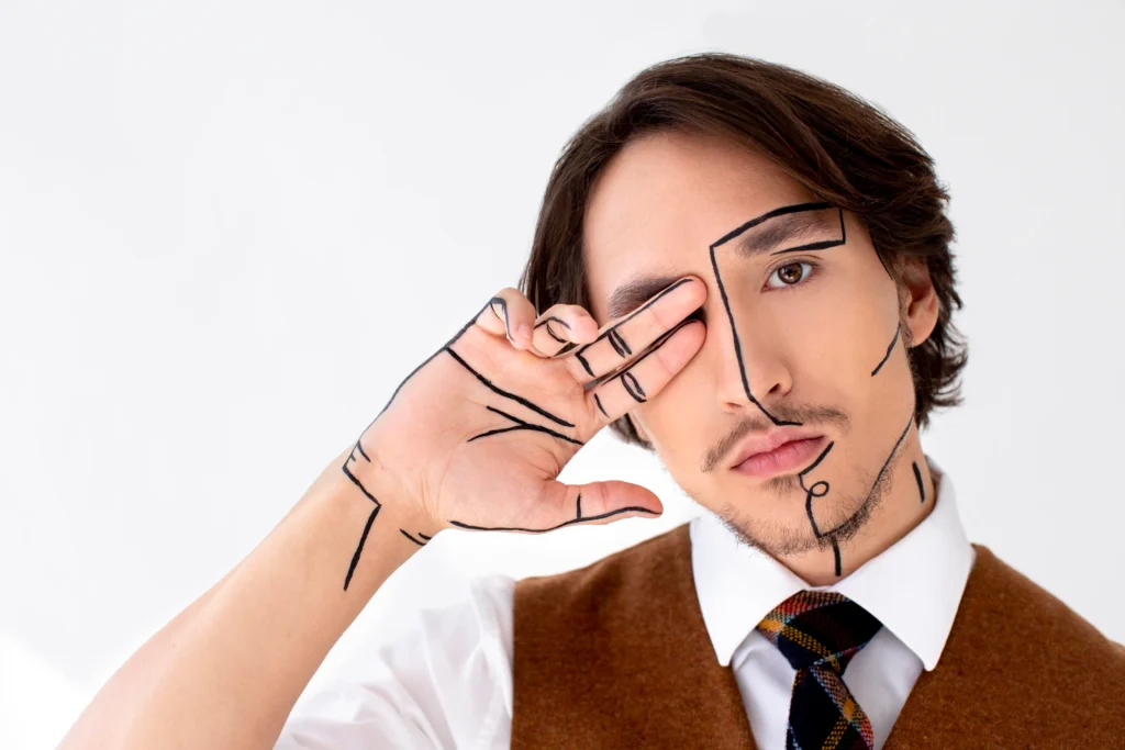 creative portrait handsome man