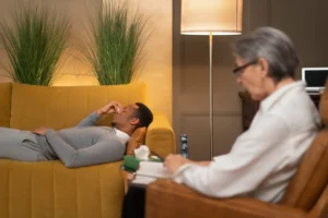 authentic scene young person undergoing psychological therapy 2