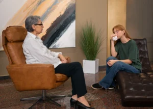 authentic scene young person undergoing psychological therapy