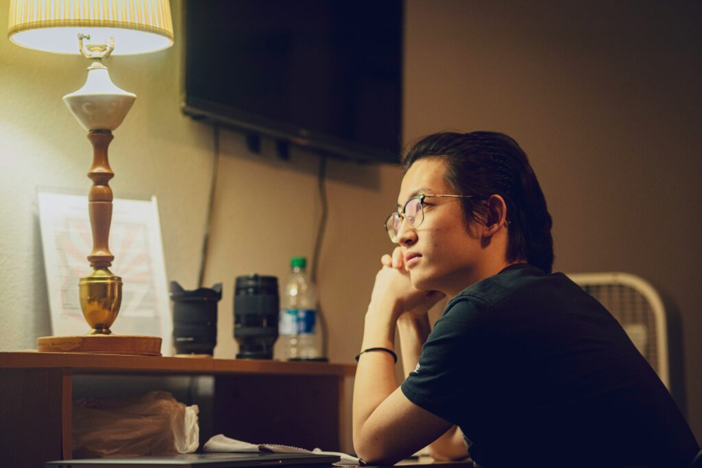 Person reflecting on losing interest in sex over time and emotional changes