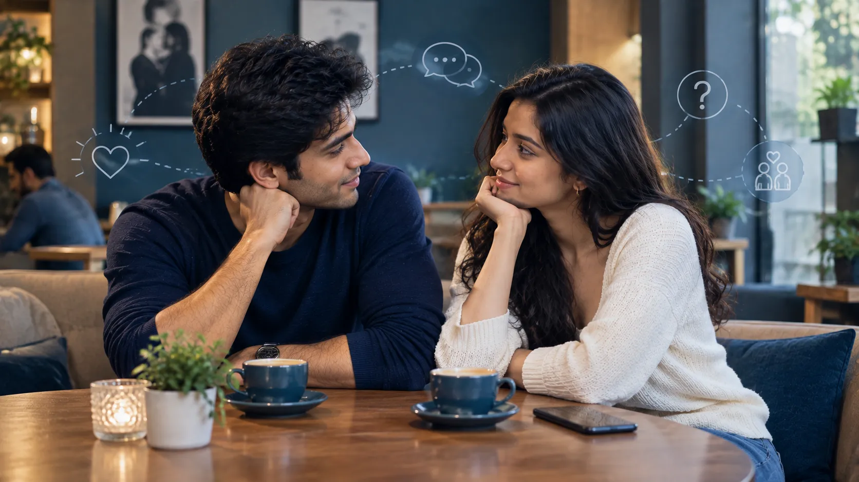 Young couple experiencing emotional closeness without a clearly defined relationship